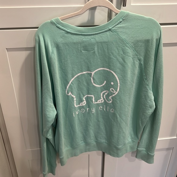 Ivory Ella Teal thin sweatshirt size Large - Picture 1 of 6